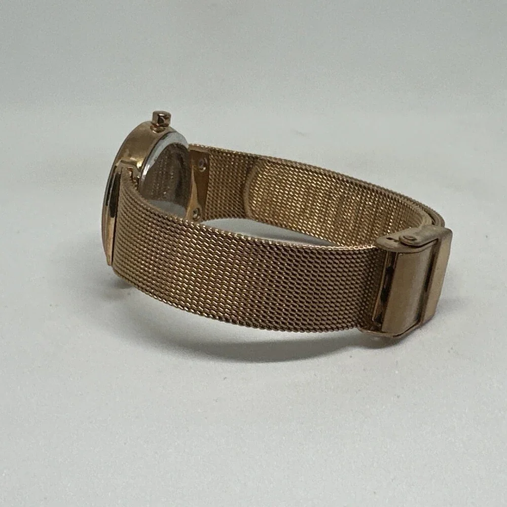Skagen 812SRR Women's Gold Stainless Steel Mesh Analog Dial Quartz Watch HME712